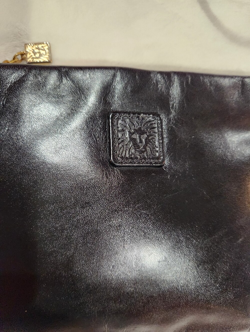 Anne Klein for Calderon Genuine Leather Clutch Bag, Vintage - Picture 2 of 10